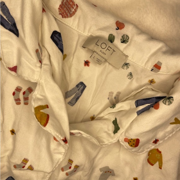 LOFT | Fall Fun PJ set shorts and top - autumn print - Picture 9 of 13